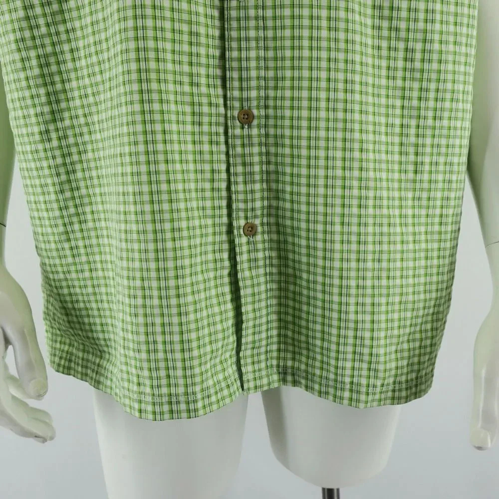The North Face Short Sleeve Button Up Shirt Mens‎ L Green